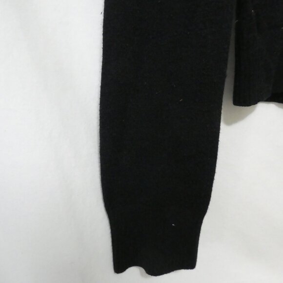 CAFEBRAND - Limited Edition | small | Solid Black Zip-Up Hooded Knit Sweater - Picture 14 of 16